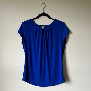 Liz Claiborne Blue Cut Out Blouse